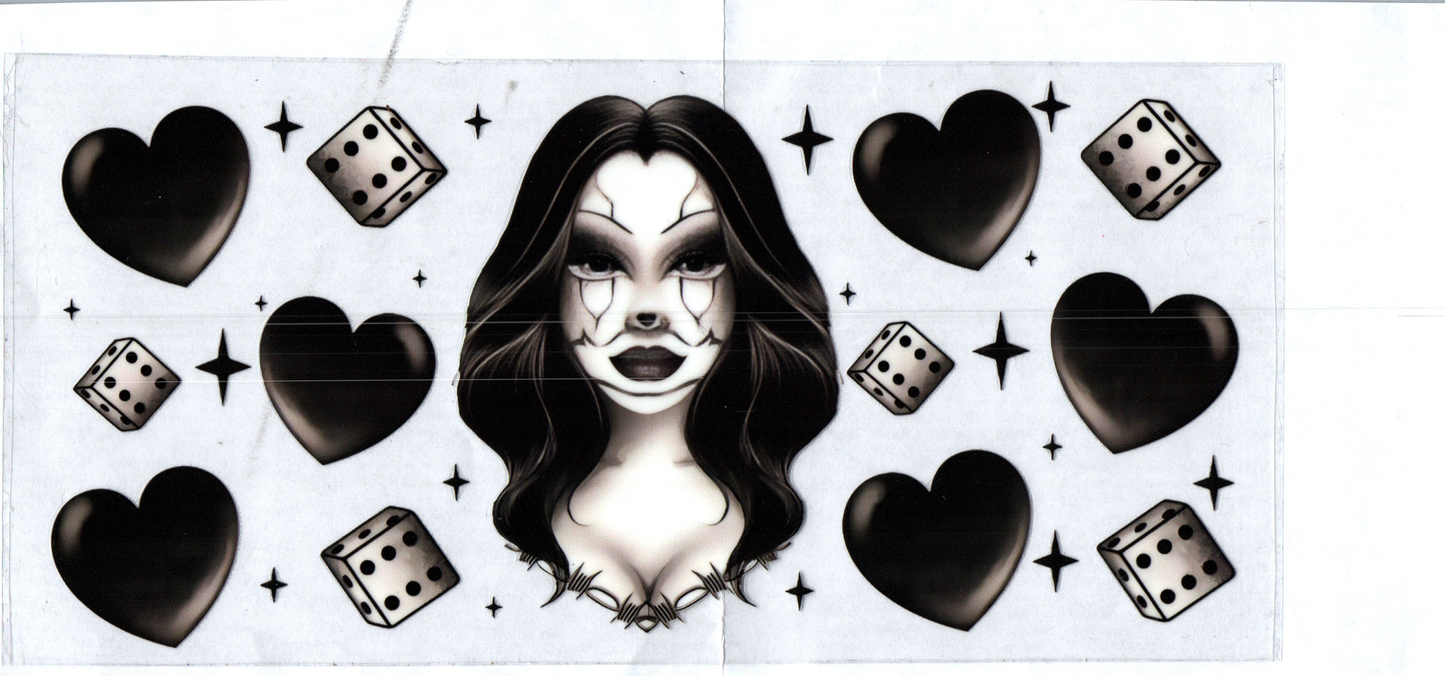 16 oz Gothic Clown girl Halloween 2
