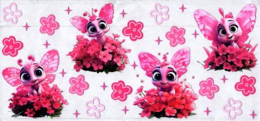 16oz Pink Animal Butterfly 24