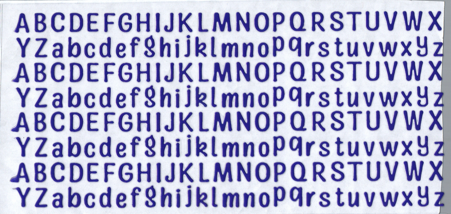 16 oz Dark Blue Letters 24