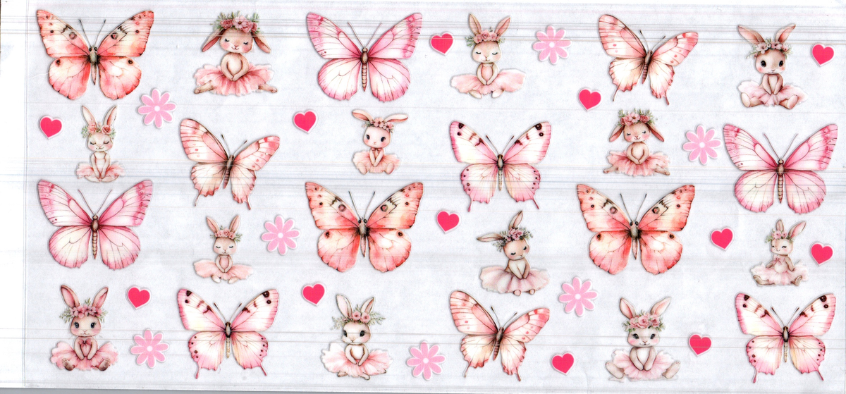 16 oz bunnies and butterflies assorted 242