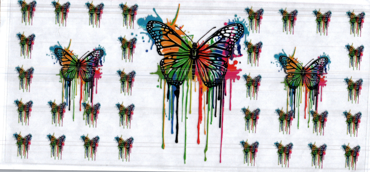 16 oz painted butterflies assorted 244