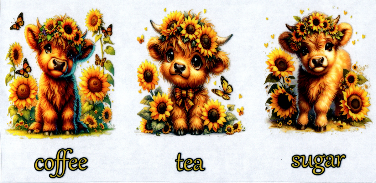 16 oz highland sunflower crown coffee tea sugar 24