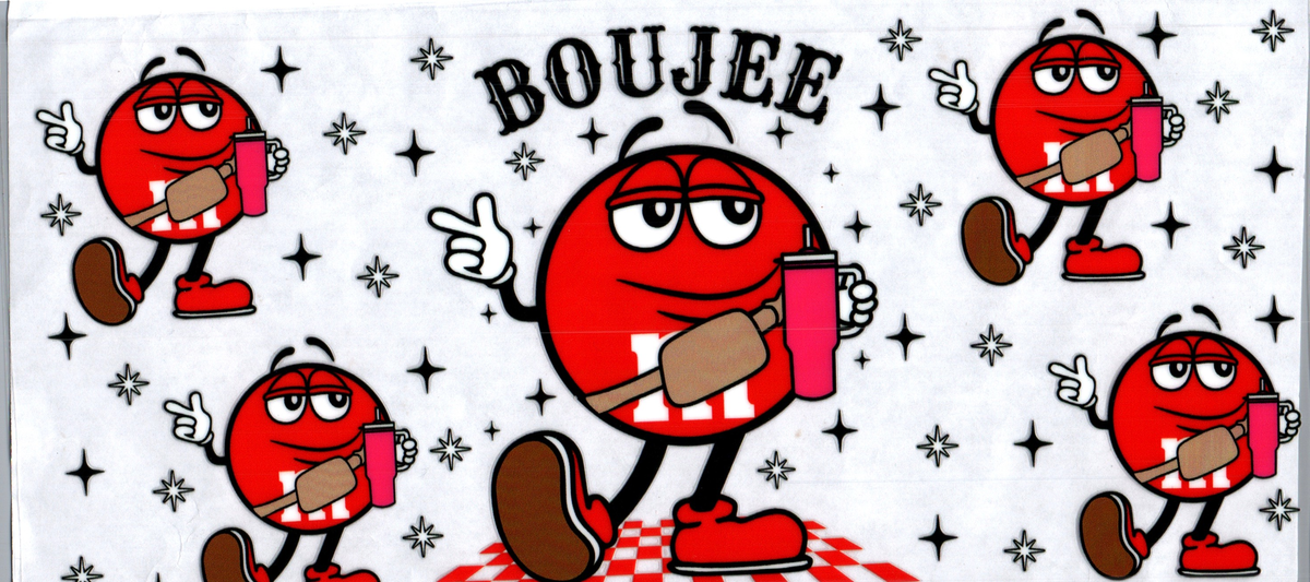 16oz boujee stanley cup red m&ms 246