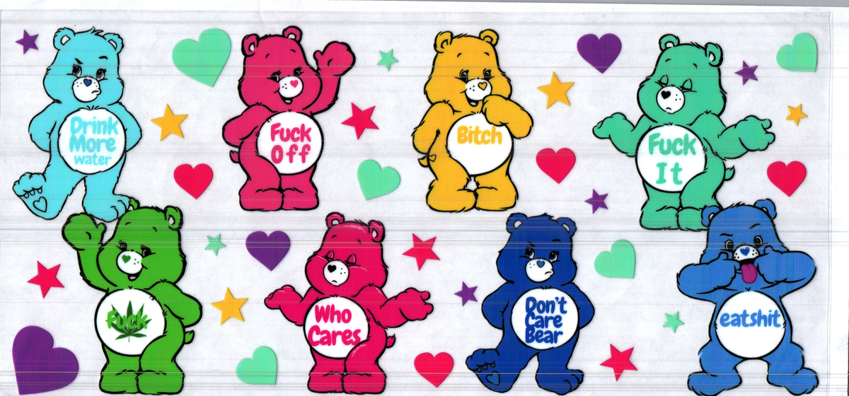 16 oz hearts & stars sassy swear bears assorted 248