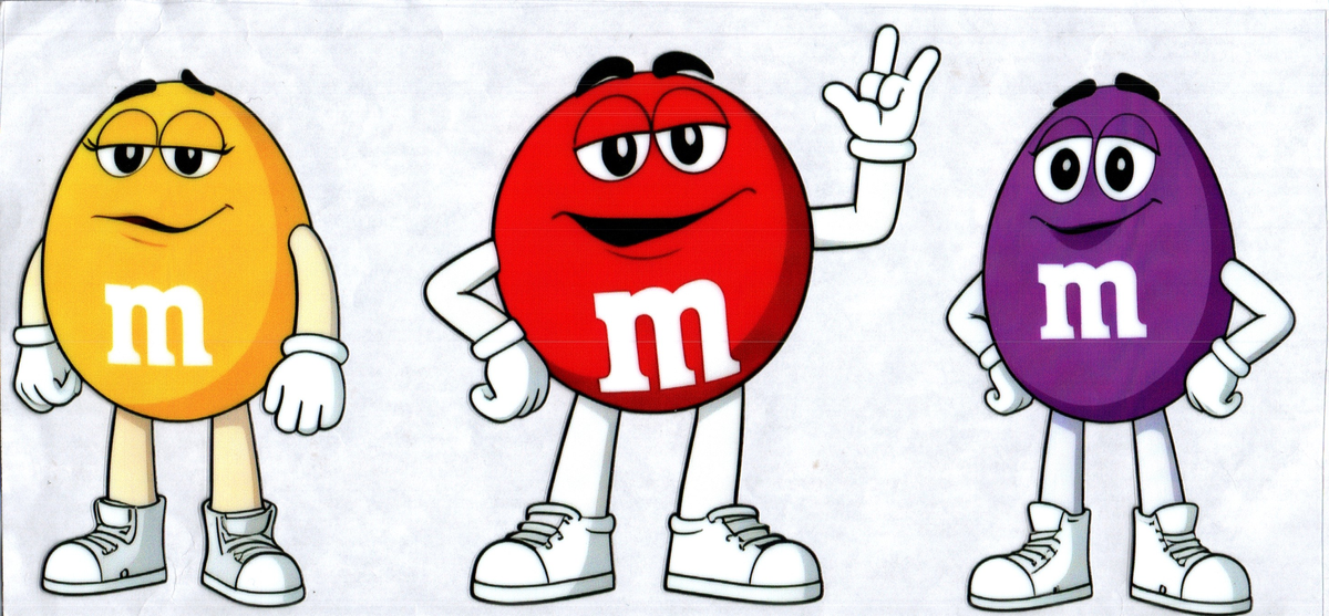 16oz yellow red purple m&ms 248