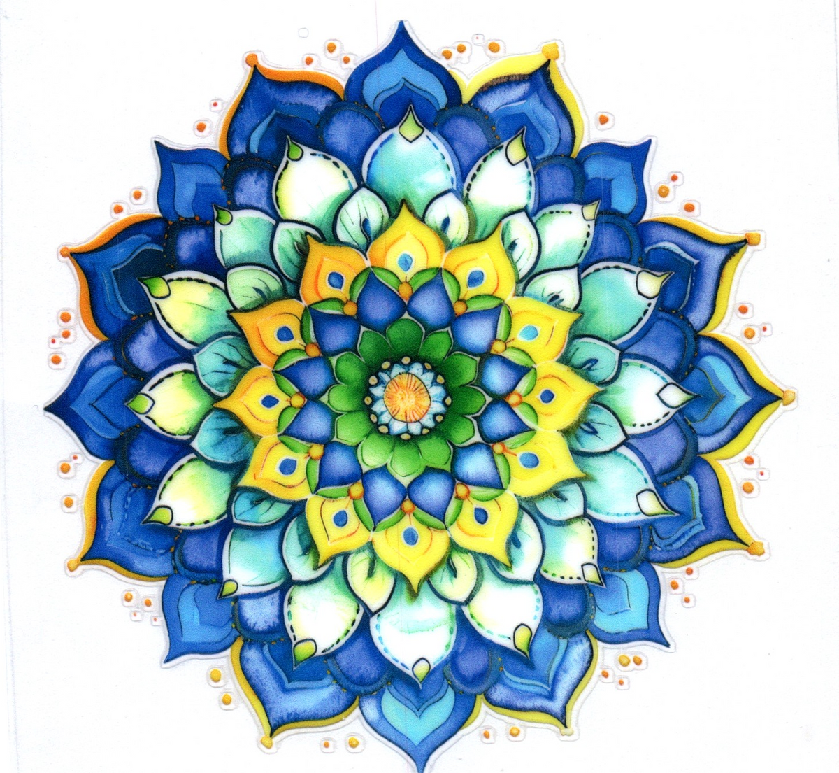 Yellow/Green/Blue Mandela 2A Single Decal