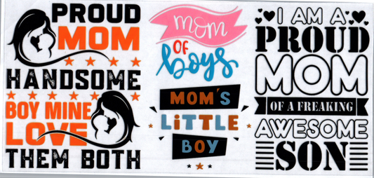 16oz Proud Mom Saying's