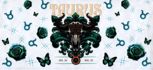 16oz Zodiac Skull Taurus 25
