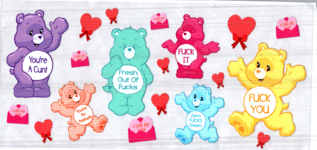 16 oz valentine swear bears assorted 254