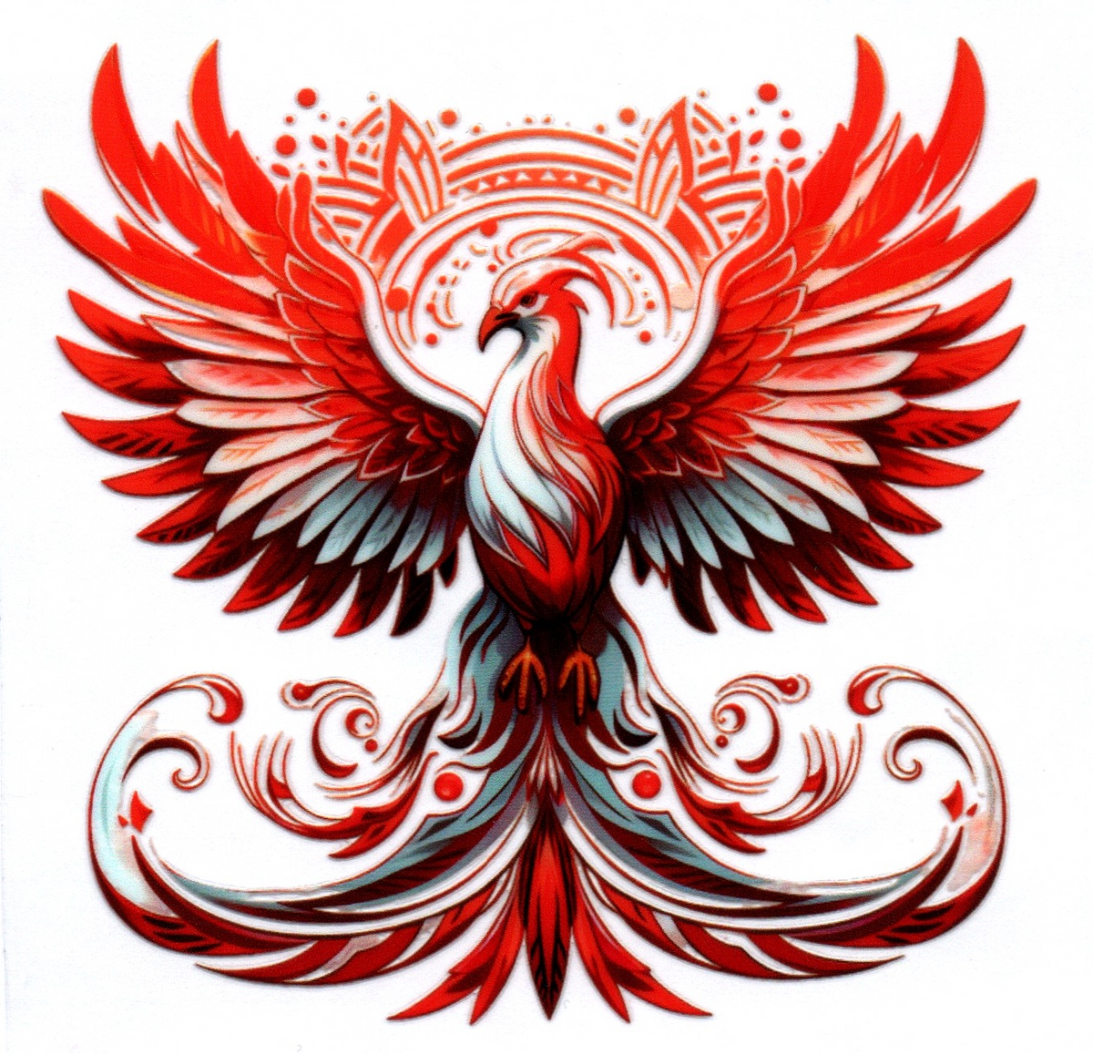 Red/Black Phoenix 2 Single Decal