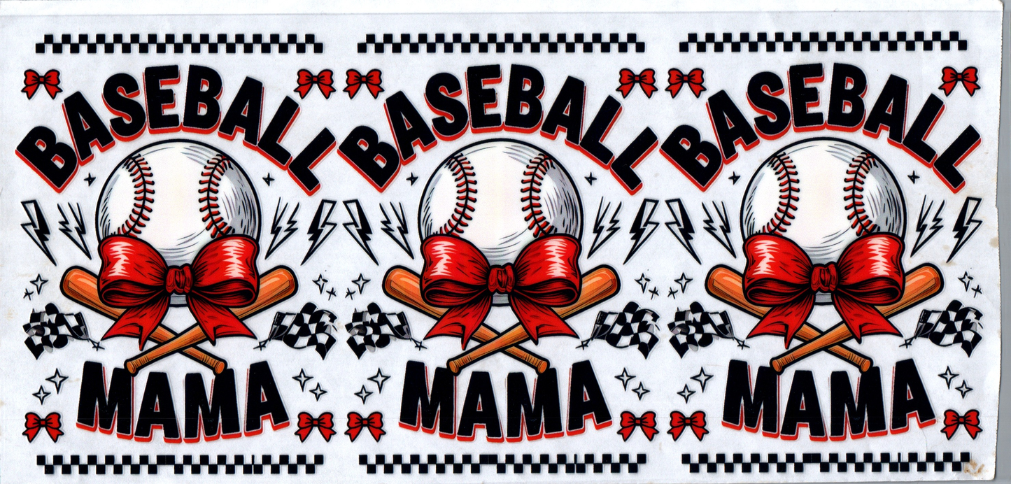 16 oz Dark blue and red Baseball Mama 26