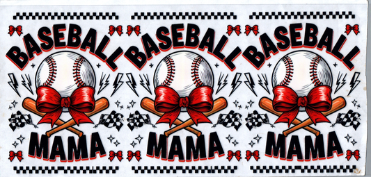 16 oz Dark blue and red Baseball Mama 26