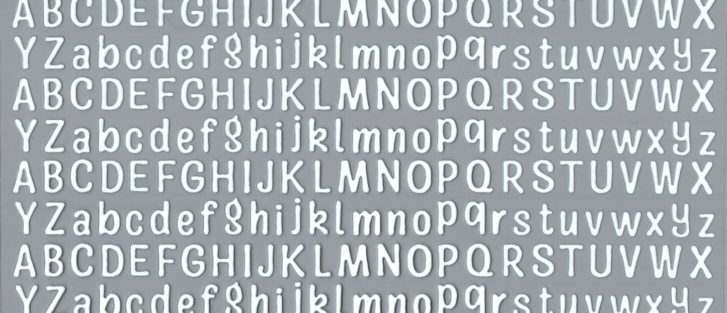 16 oz White Letters 26