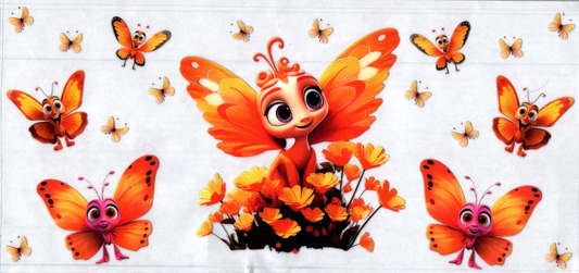 16oz Orange Animal Butterfly 26