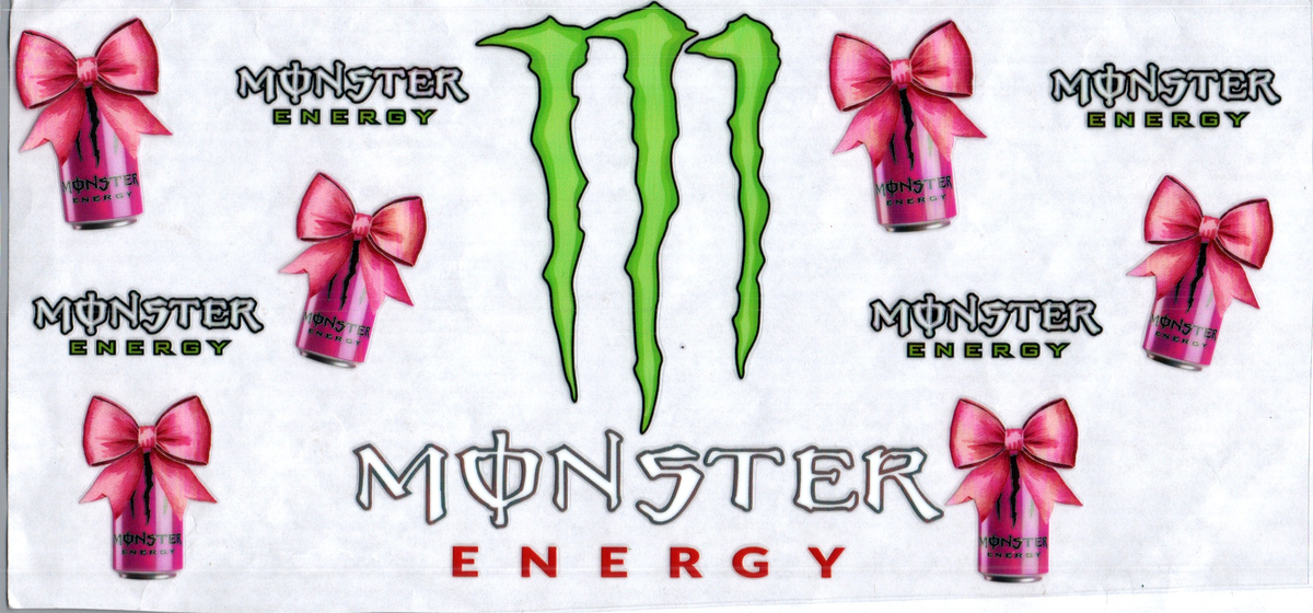 16oz green monster energy with pink bow monster energy 263