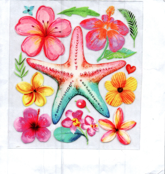 Colorful Starfish Decal