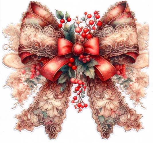 Vintage Bow w/lace Single Decal 26