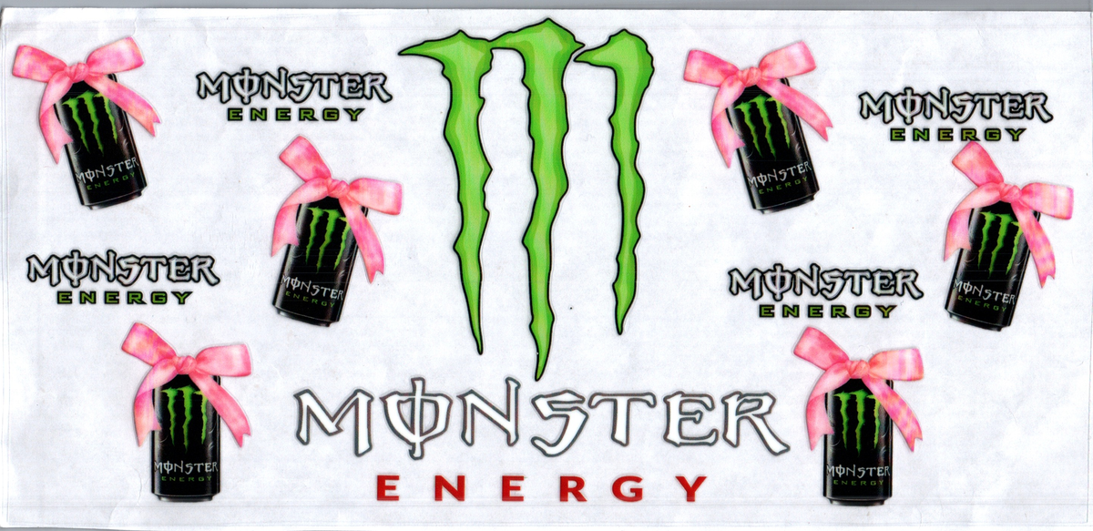 16oz pink bow green monster energy 266