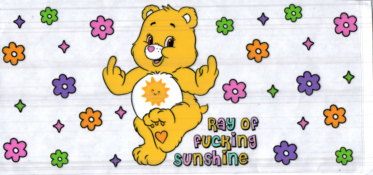 16 oz large yellow ray of f***ing sunshine bear assorted 269