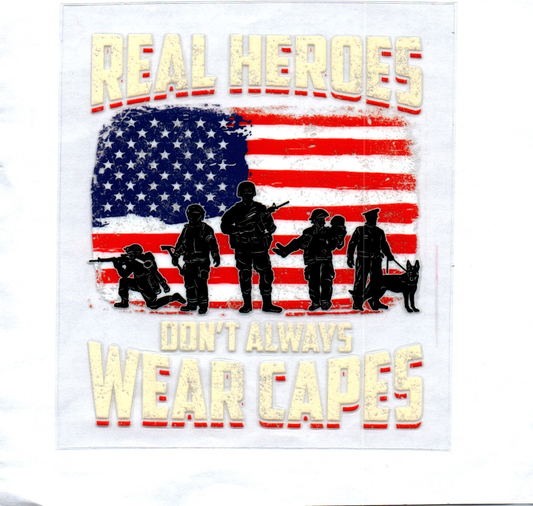 Real Heroes Don't always wear capes Decal