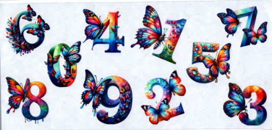 16 oz Butterfly Numbers/Letters 27