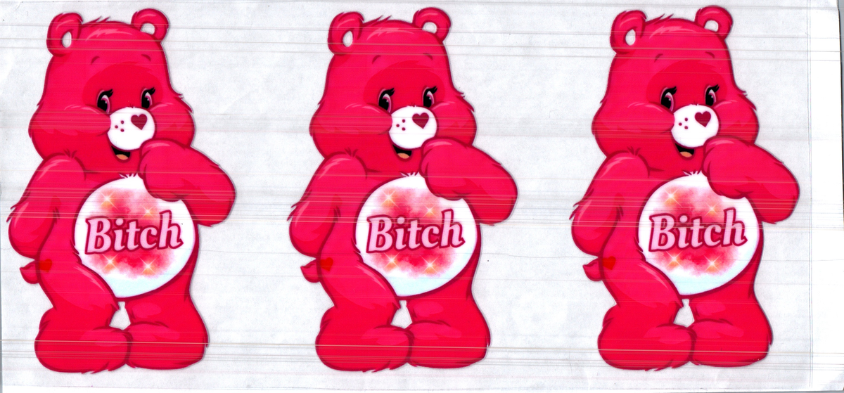 16 oz three pink b**** bear assorted 270