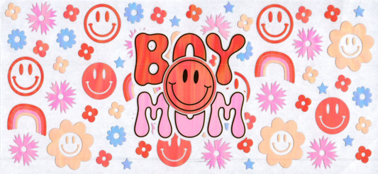 16oz Drippy Boy Mom w/Smiley Faces