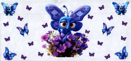 16oz Blue Animal Butterfly 28