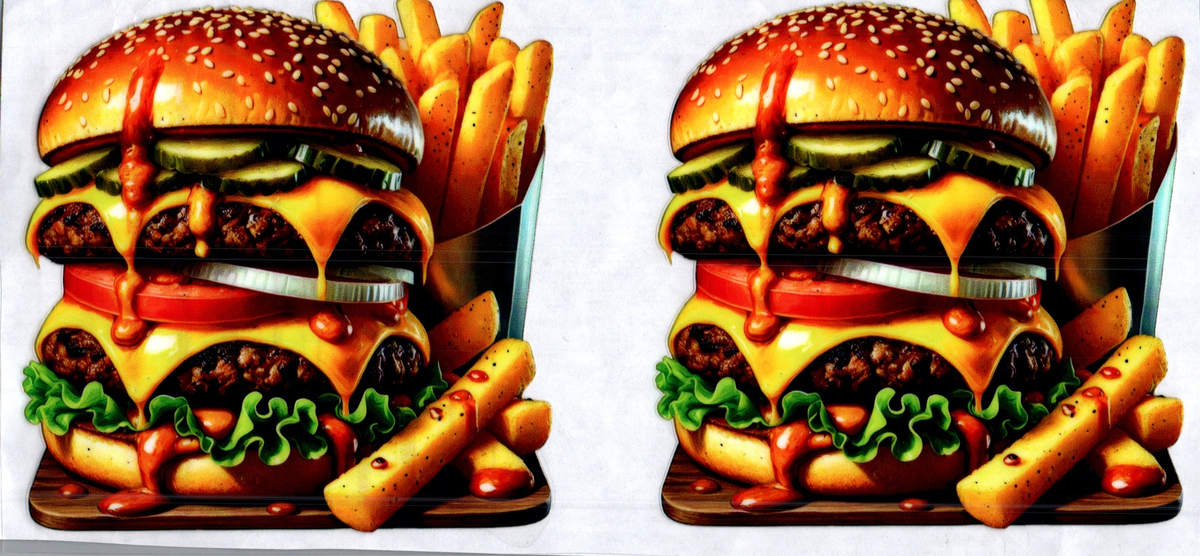 16oz double stack burger fries 281