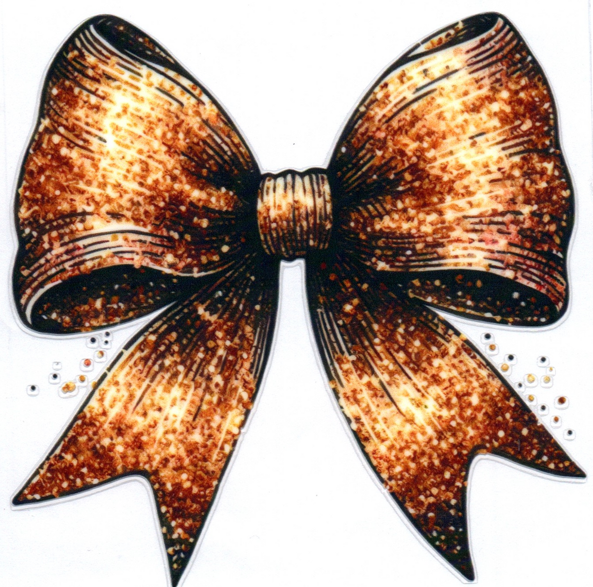 Gold Bow Single Decal 28