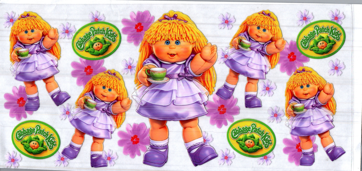 16 oz cabbage doll yellow hair purple dress assorted 286