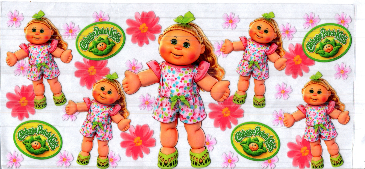 16 oz cabbage doll blond pony hair polka dot dress assorted 289
