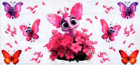 16oz Pink Animal Butterfly 29