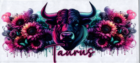 16oz Zodiac Pink Flower Taurus 29