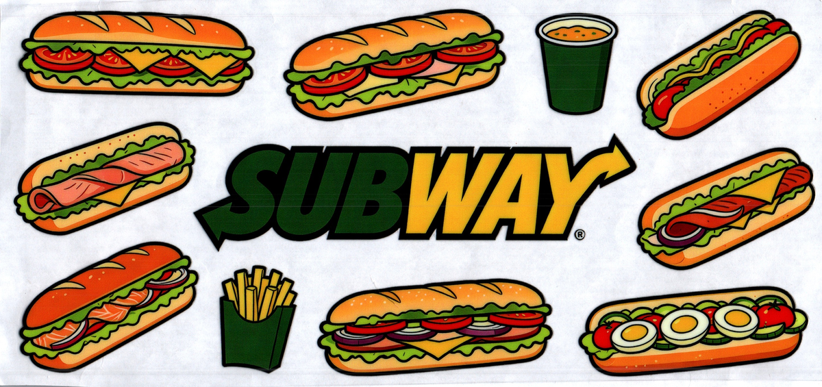 16oz subway sandwiches green yellow logo 291