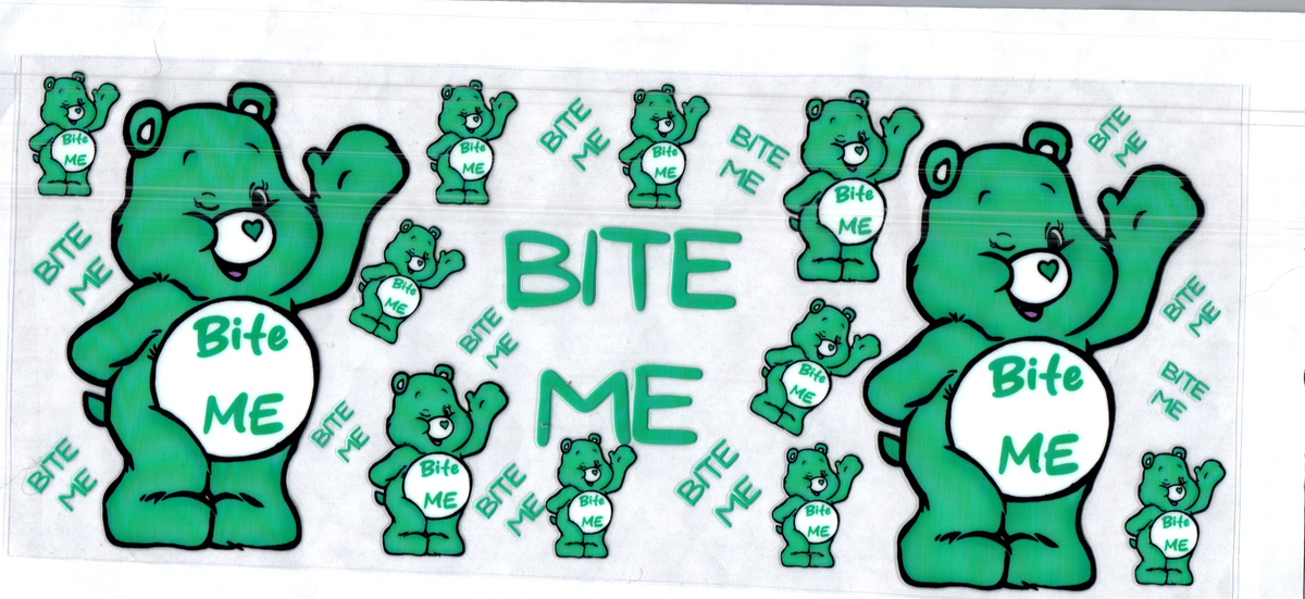 16 oz green bite me bear misc 293
