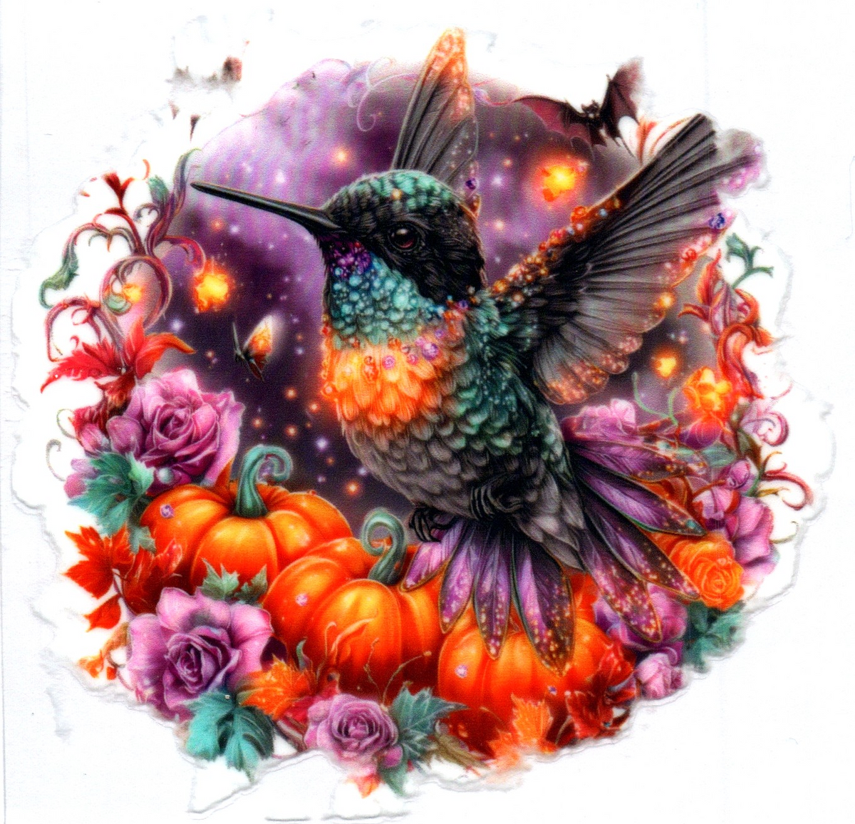 hummingbird with pumpkins 29