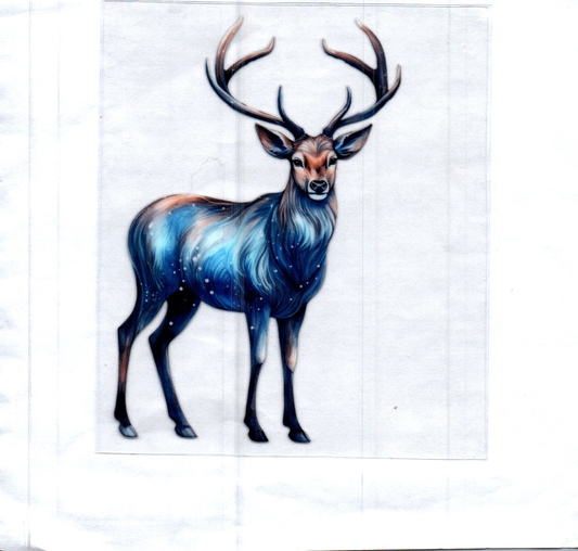 Deer w/Blue fur Decal