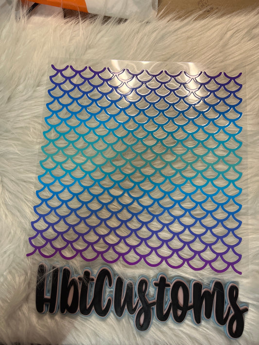 Variegated Mermaid Scales Outline Element
