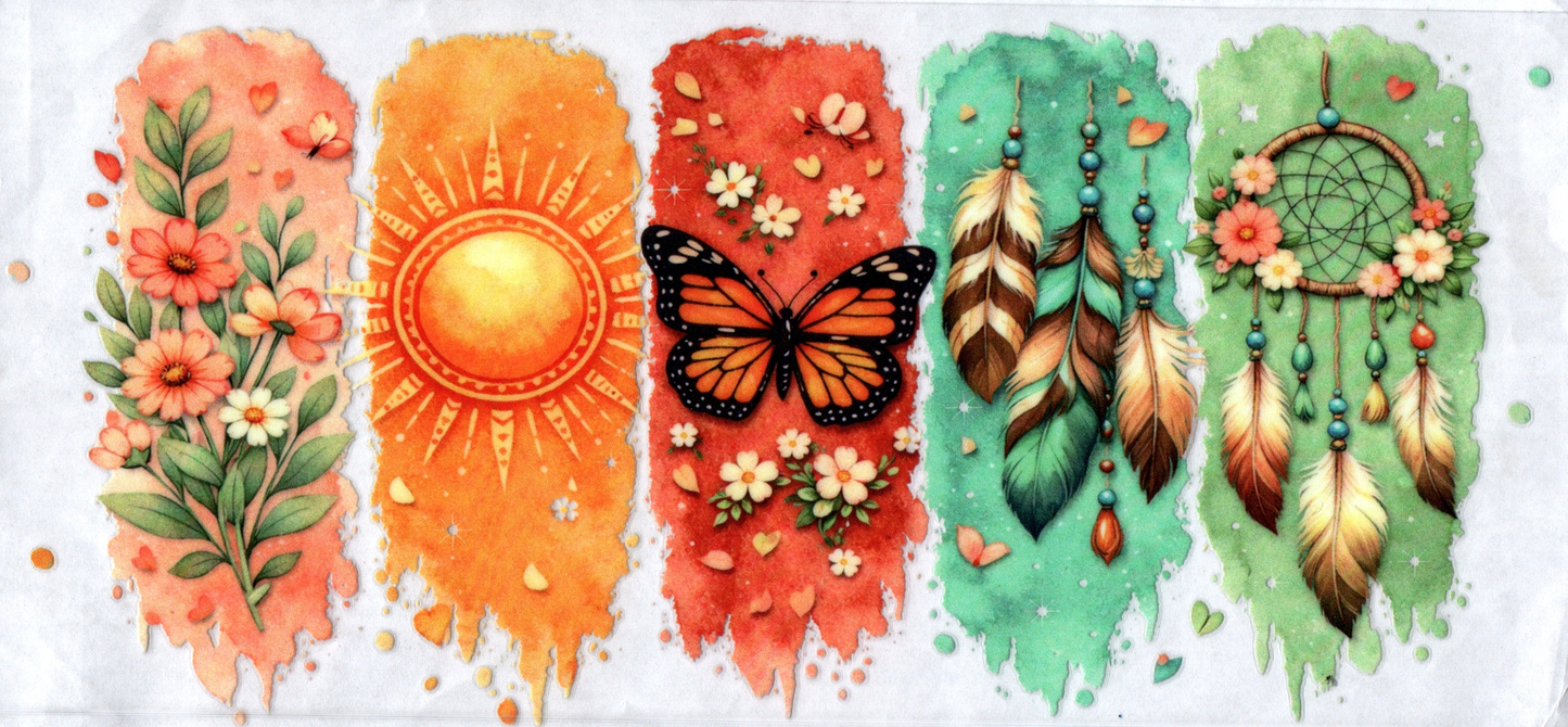 16oz Brush Strokes Flowers 3