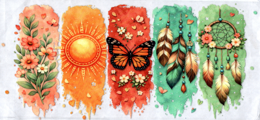 16oz Brush Strokes Flowers 3