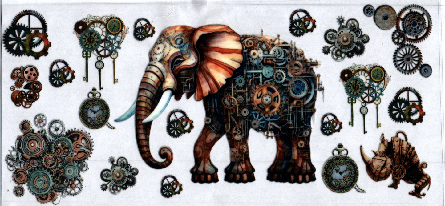 16oz Elephant & Gears Steampunk 3