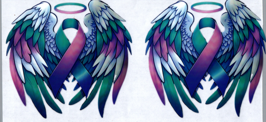 16 oz Angel wings w/ Multicolored Ribbon