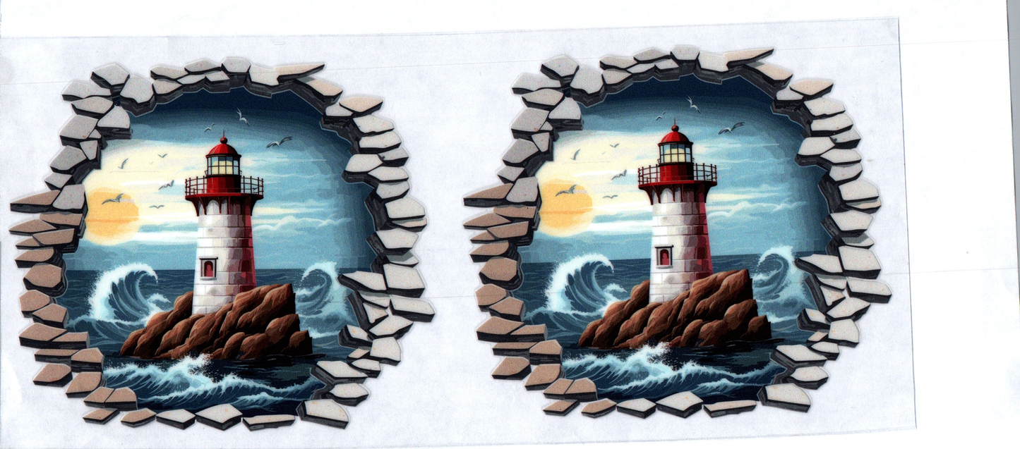 16 oz Lighthouses 30 2 Decals