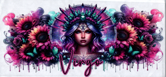 16oz Zodiac Pink Flower Virgo 30