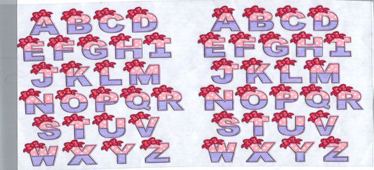 16 oz Pink/Purple w/bow Letters 30