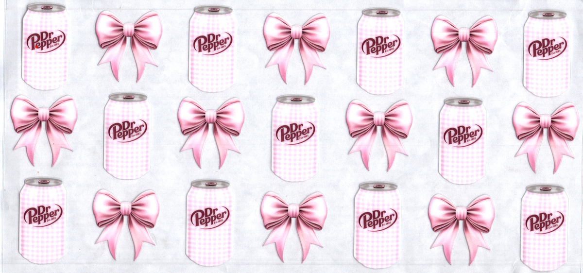 16oz dr pepper pink bows 302