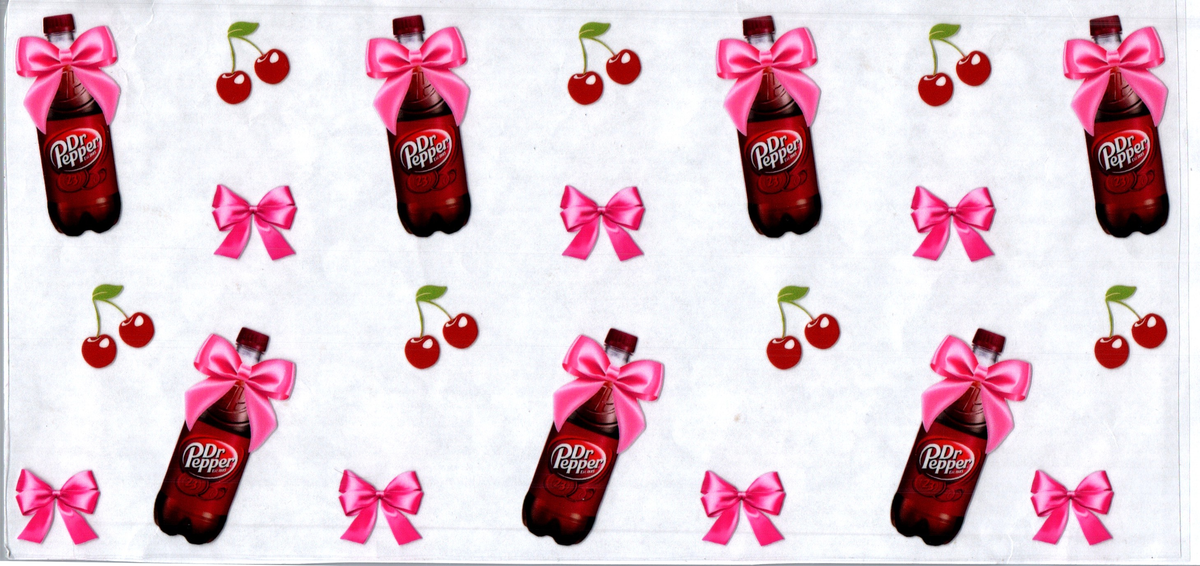 16oz dr pepper pink bows cherries 305