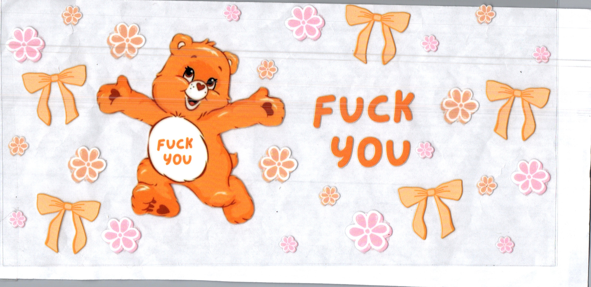 16 oz f*** you orange bear misc 305