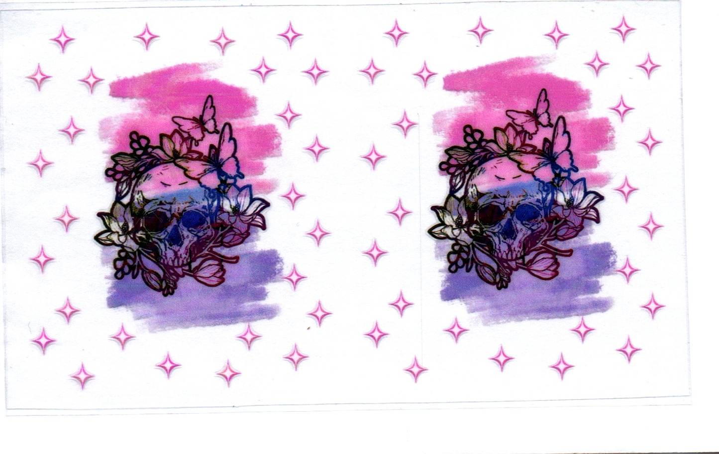 Skull w/flowers Spray Bottle Wrap 30